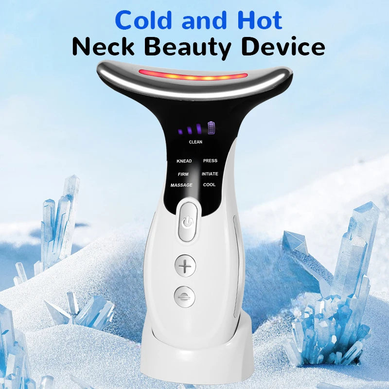 7 Colors Anti Wrinkle Facial Massager Neck Face Beauty Device Skin